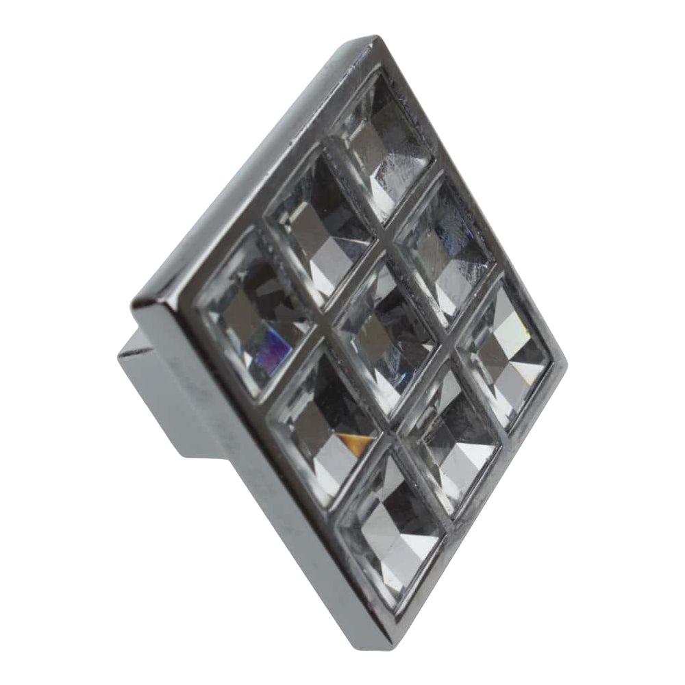 1 1/2" (38mm) Classic Square Crystal Cabinet Knob