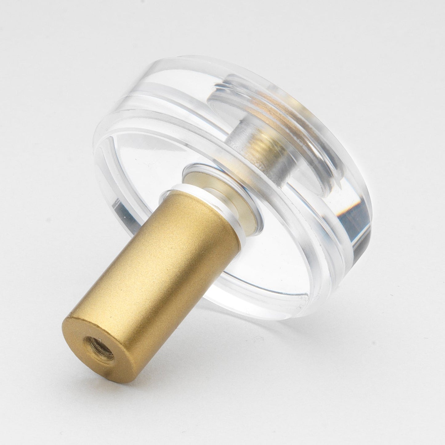 1 1/2" (38mm) Round Modern Clear Acrylic Cabinet Knob
