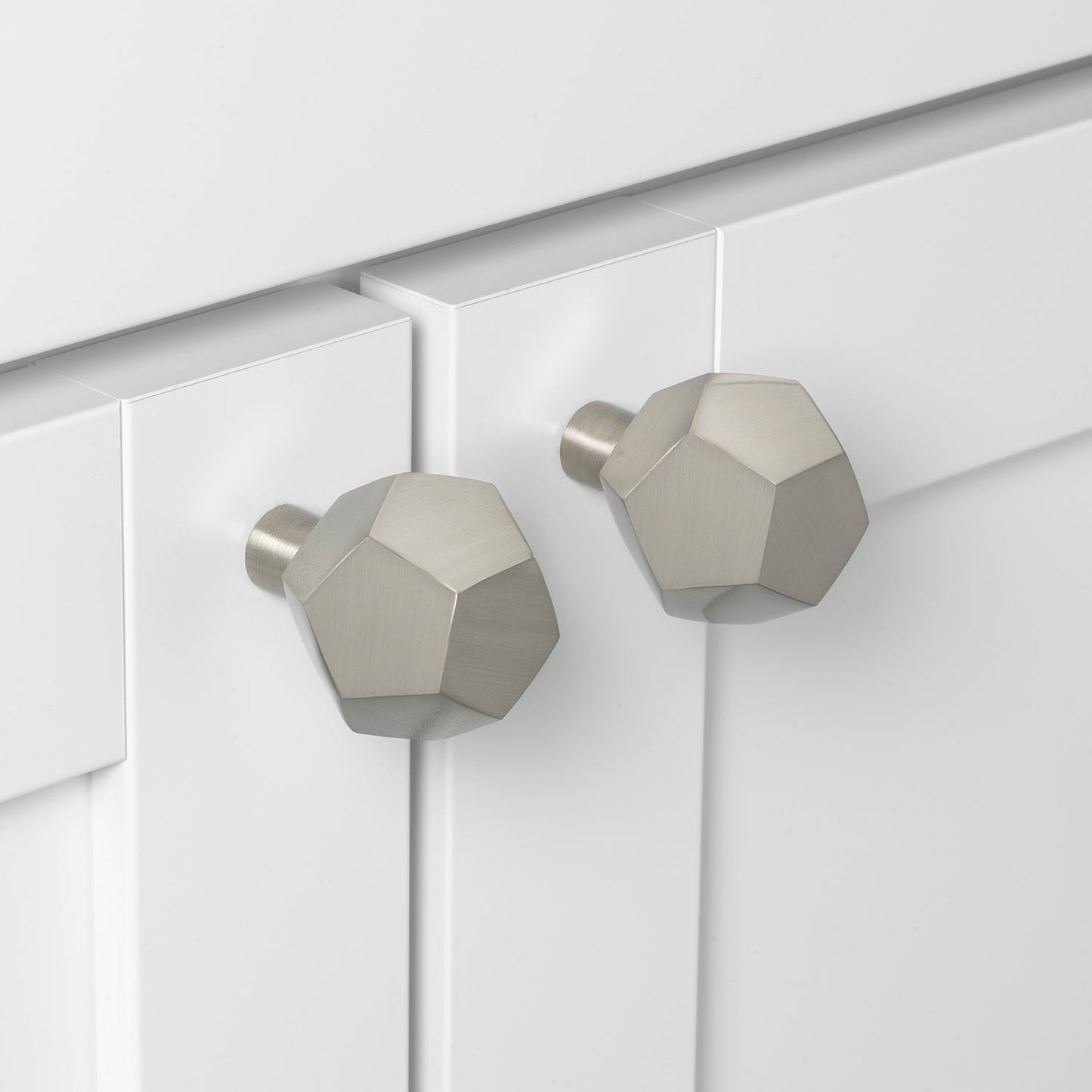 1 1/2" (38mm) Solid Faceted Cabinet Knob