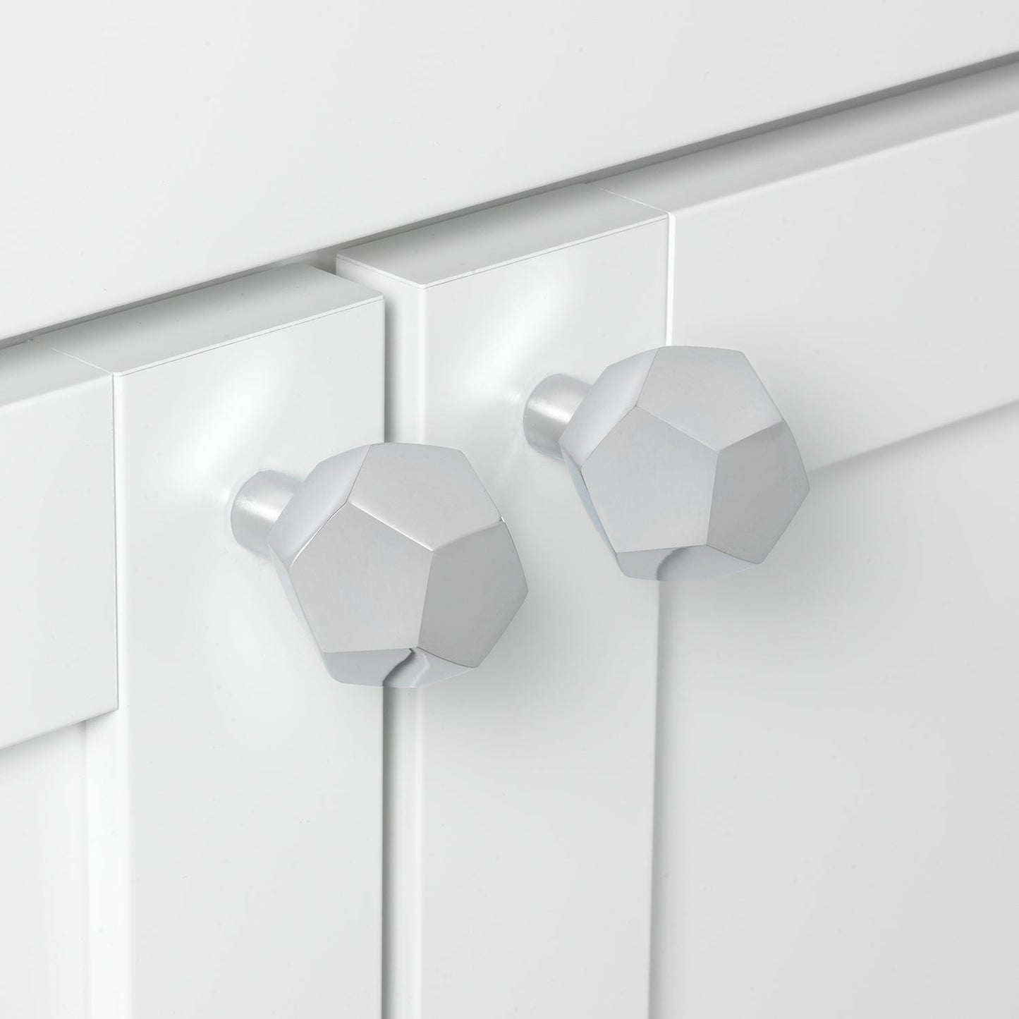 1 1/2" (38mm) Solid Faceted Cabinet Knob