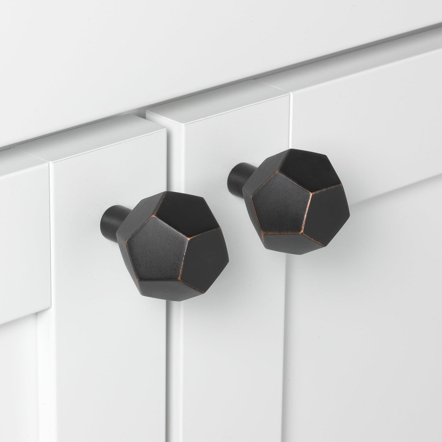 1 1/2" (38mm) Solid Faceted Cabinet Knob