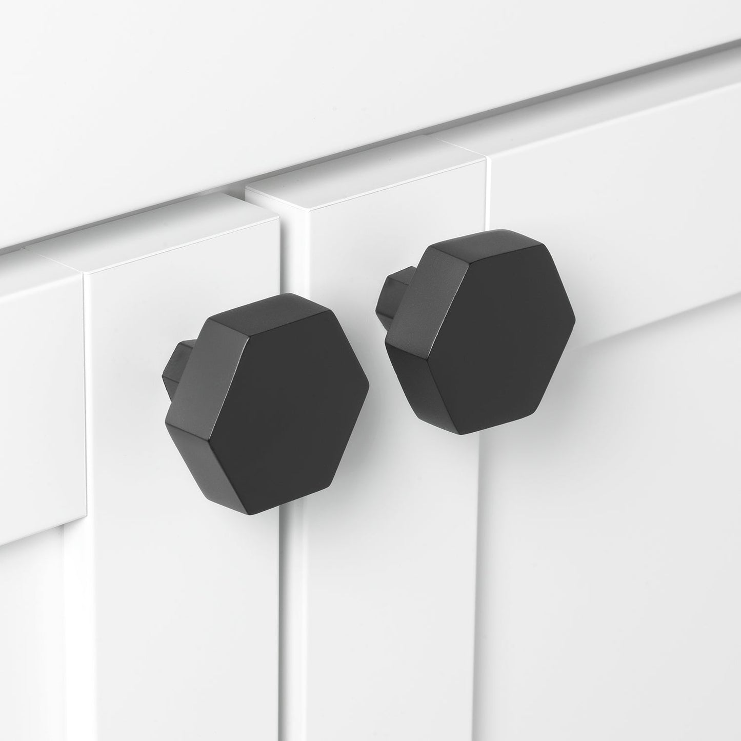 1 1/2" (38mm) Solid Hexagon Cabinet Knob