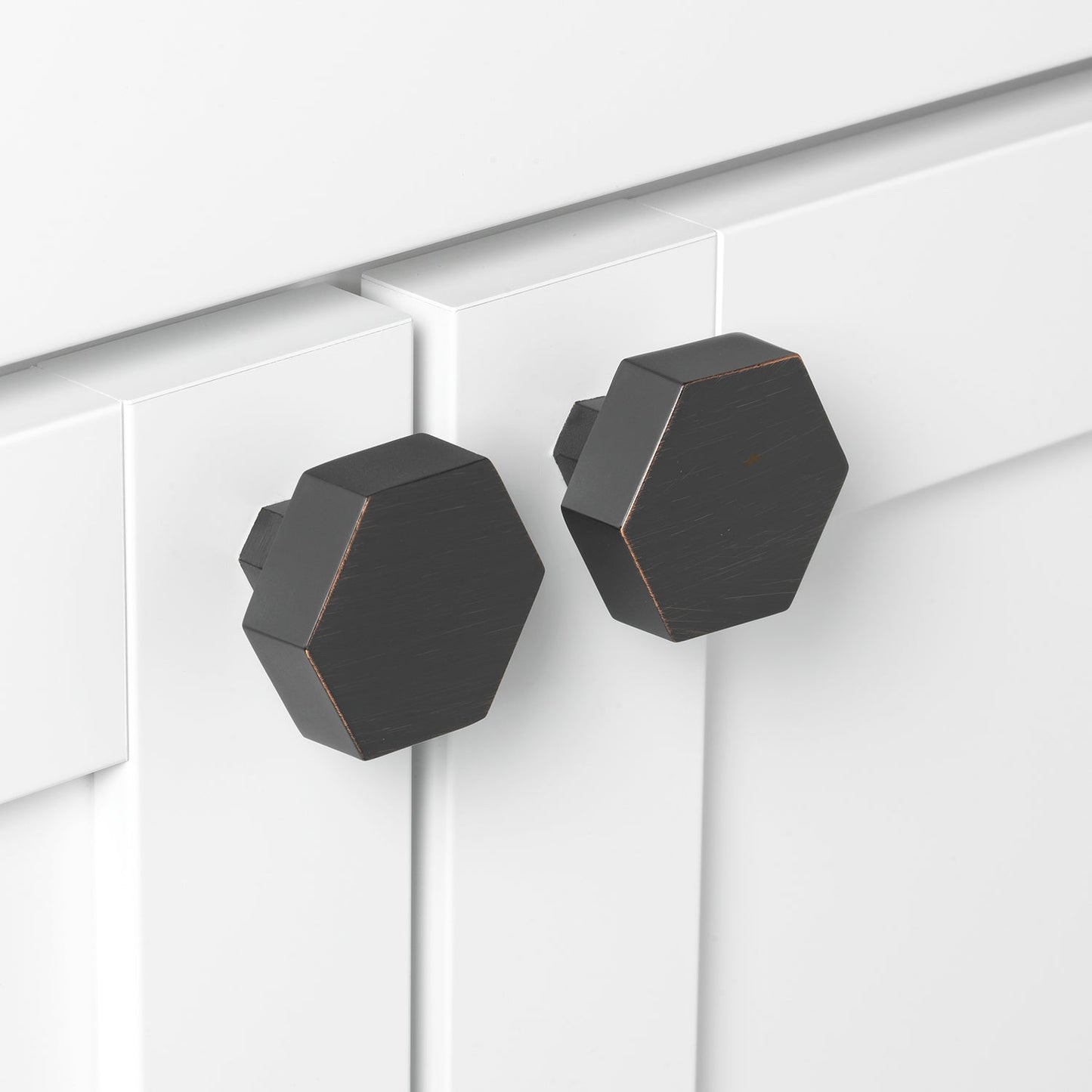 1 1/2" (38mm) Solid Hexagon Cabinet Knob