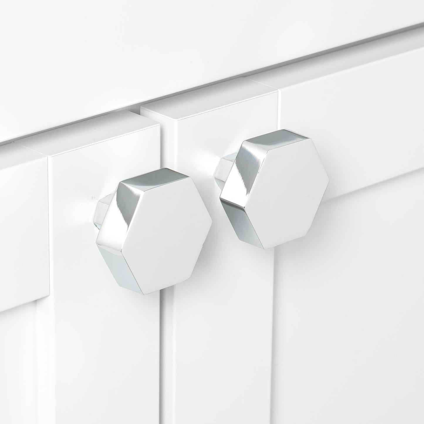 1 1/2" (38mm) Solid Hexagon Cabinet Knob
