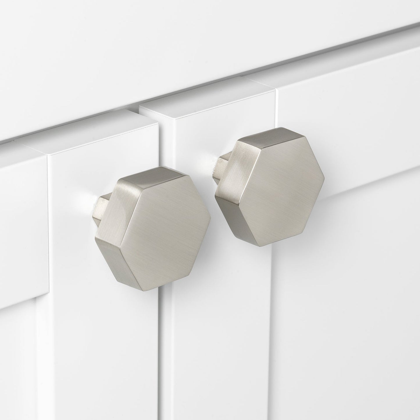 1 1/2" (38mm) Solid Hexagon Cabinet Knob