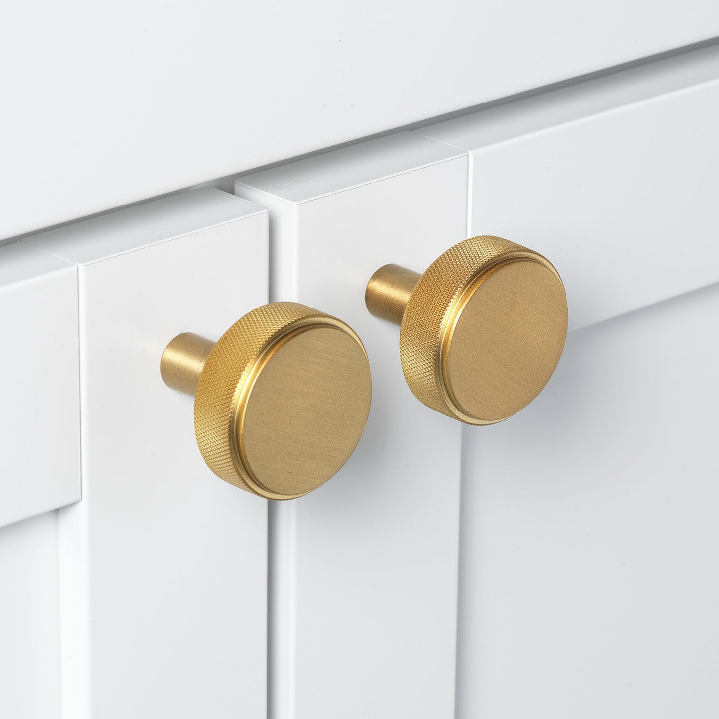 1 1/2" (38mm) Solid Round Knurled Cabinet Knob