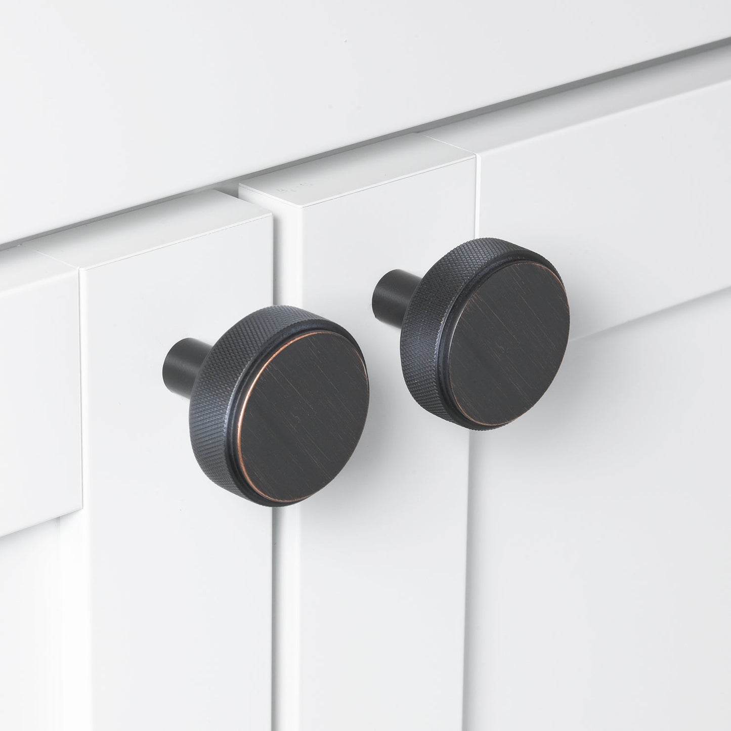 1 1/2" (38mm) Solid Round Knurled Cabinet Knob