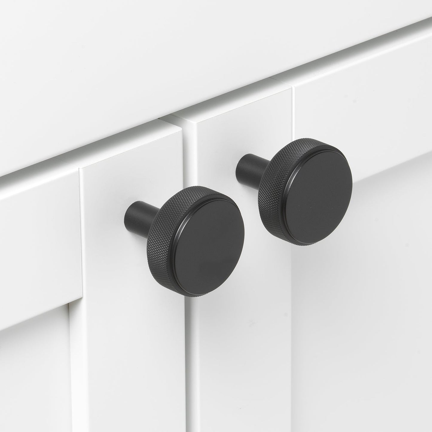 1 1/2" (38mm) Solid Round Knurled Cabinet Knob