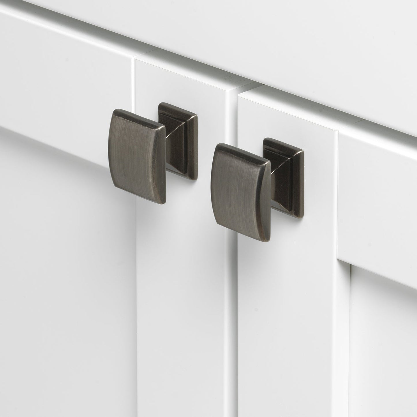 1 1/4" (32mm) Domed Convex Square Cabinet Knob