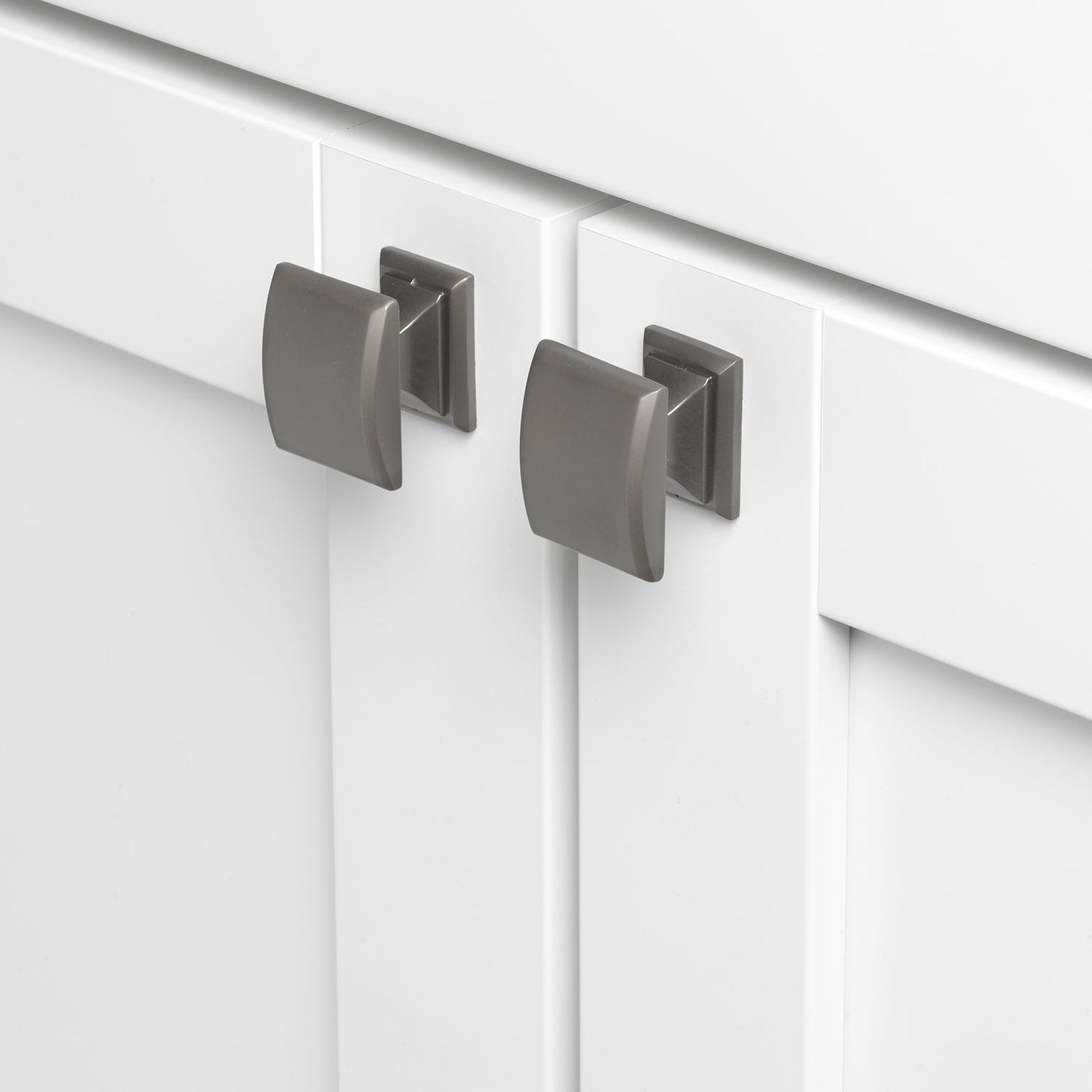 1 1/4" (32mm) Domed Convex Square Cabinet Knob