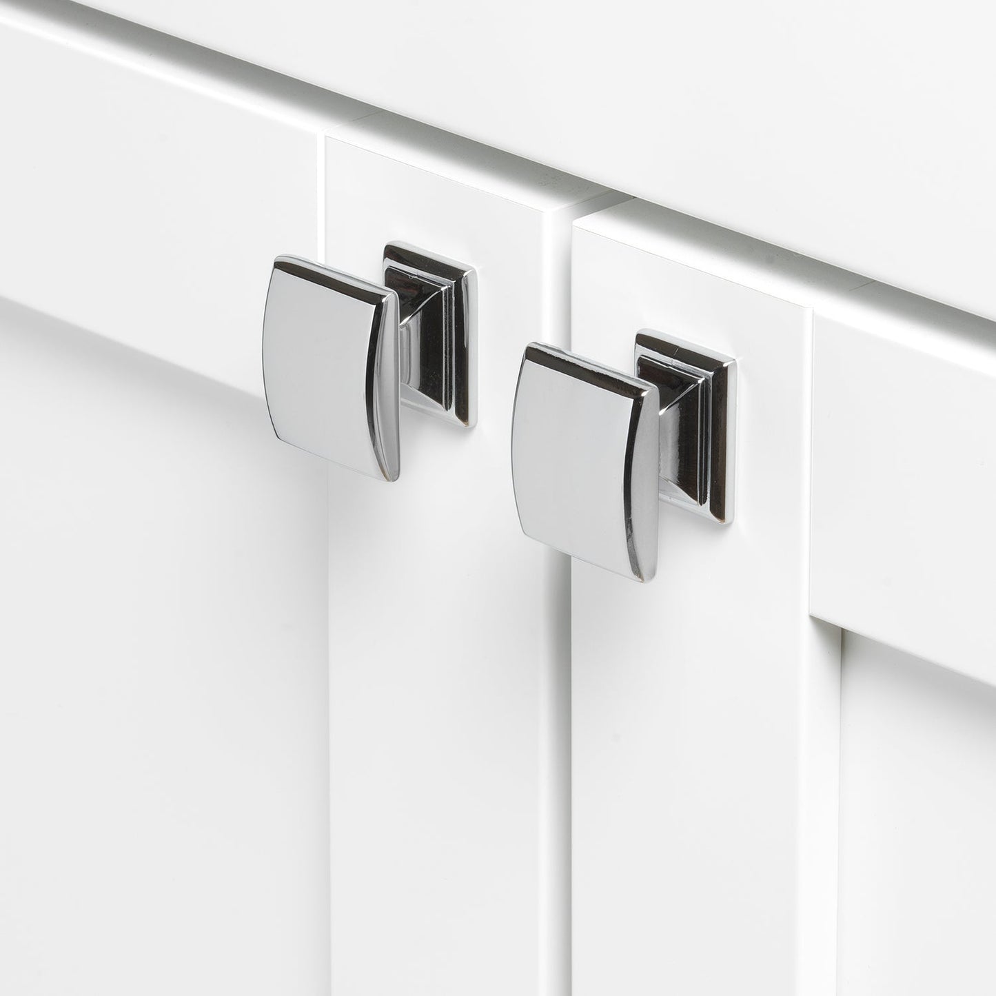 1 1/4" (32mm) Domed Convex Square Cabinet Knob