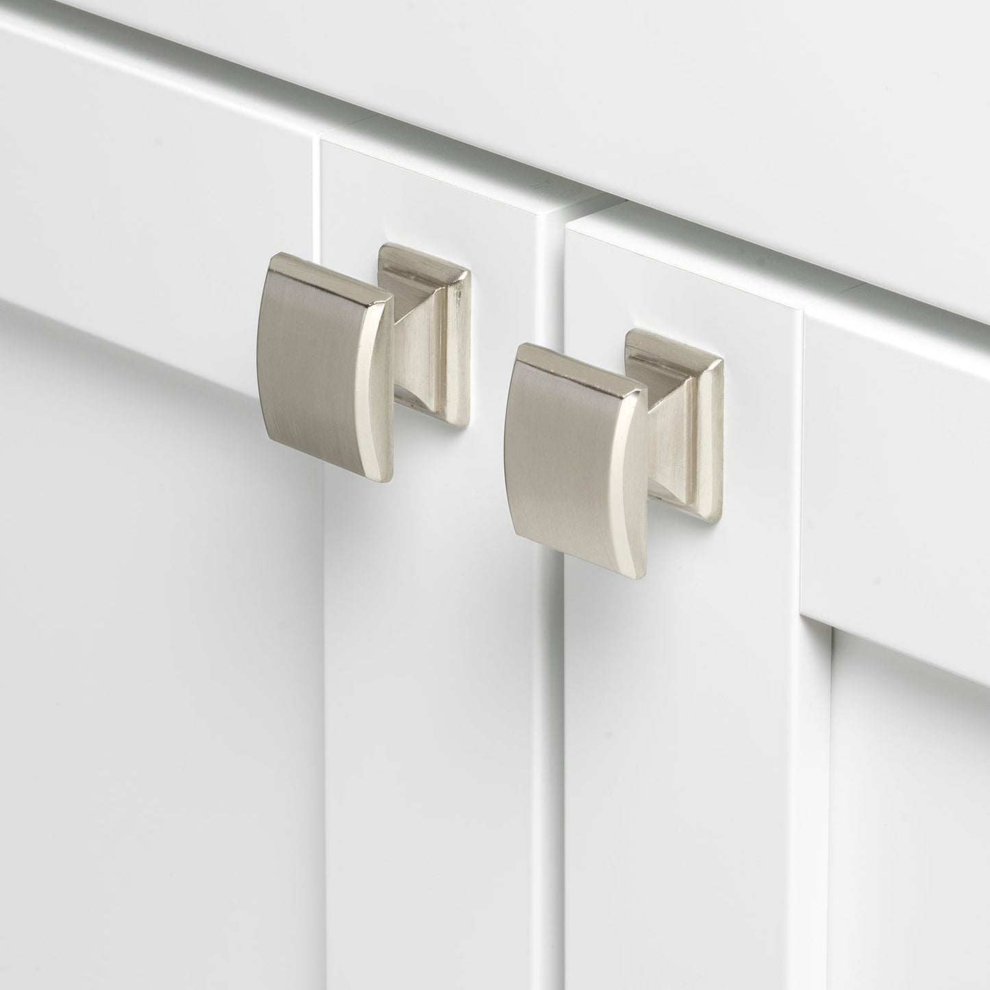 1 1/4" (32mm) Domed Convex Square Cabinet Knob
