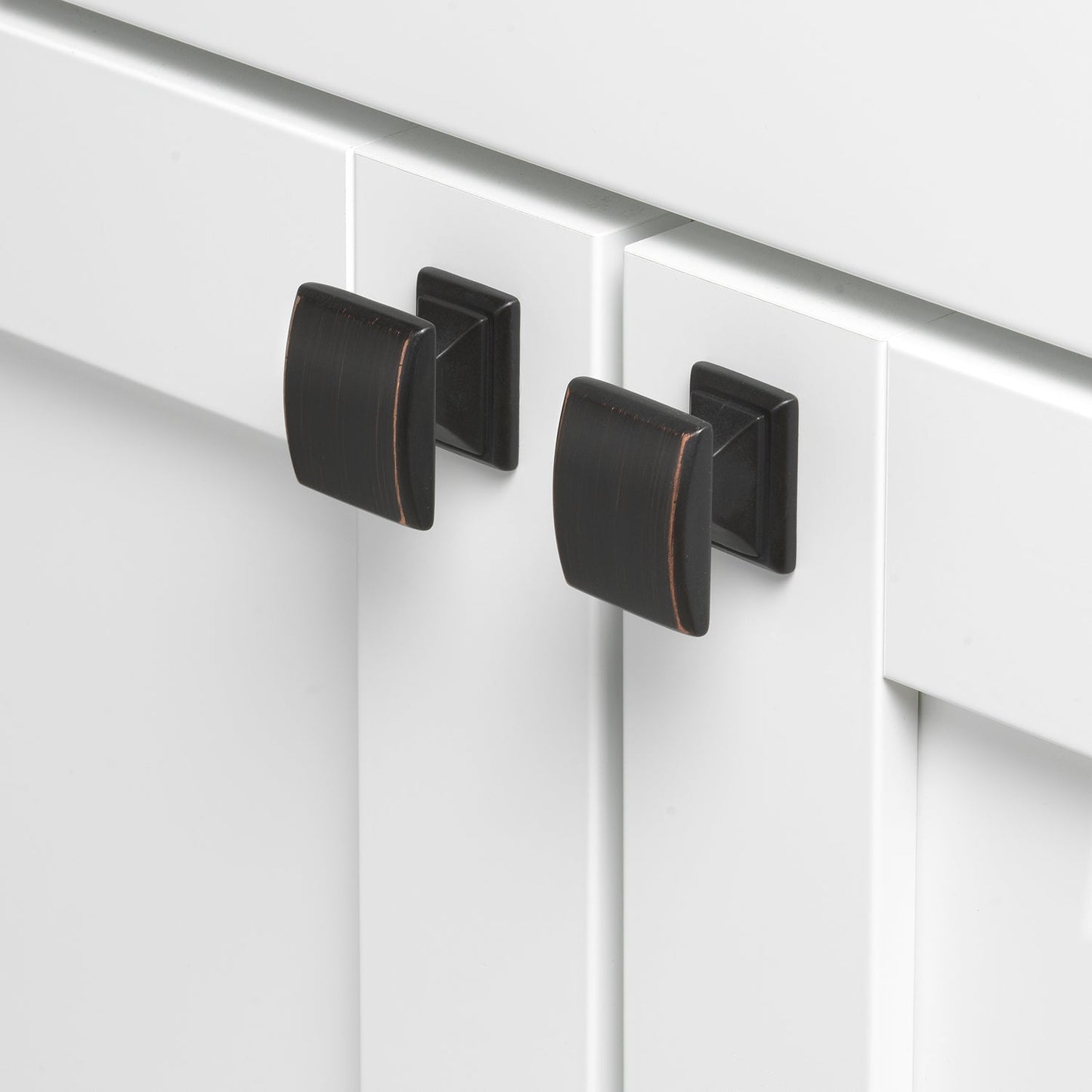 1 1/4" (32mm) Domed Convex Square Cabinet Knob