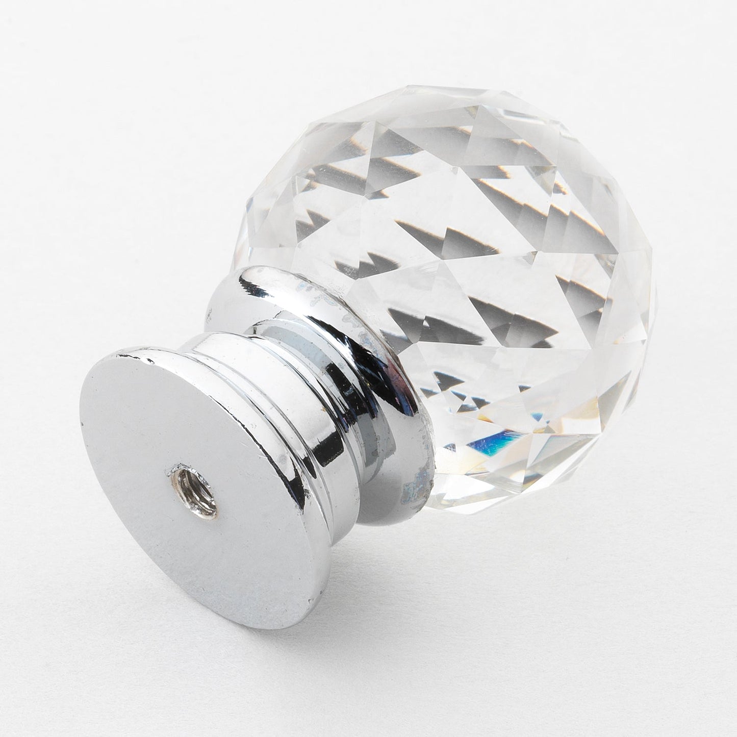 1 1/4" (32mm) Metal Base with Crystal Head Classic Cabinet Knob