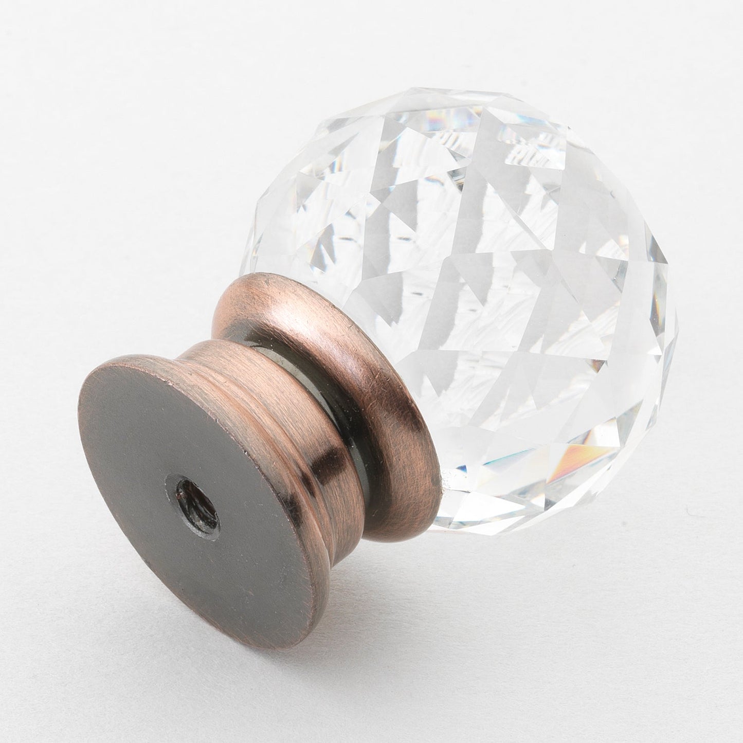 1 1/4" (32mm) Metal Base with Crystal Head Classic Cabinet Knob
