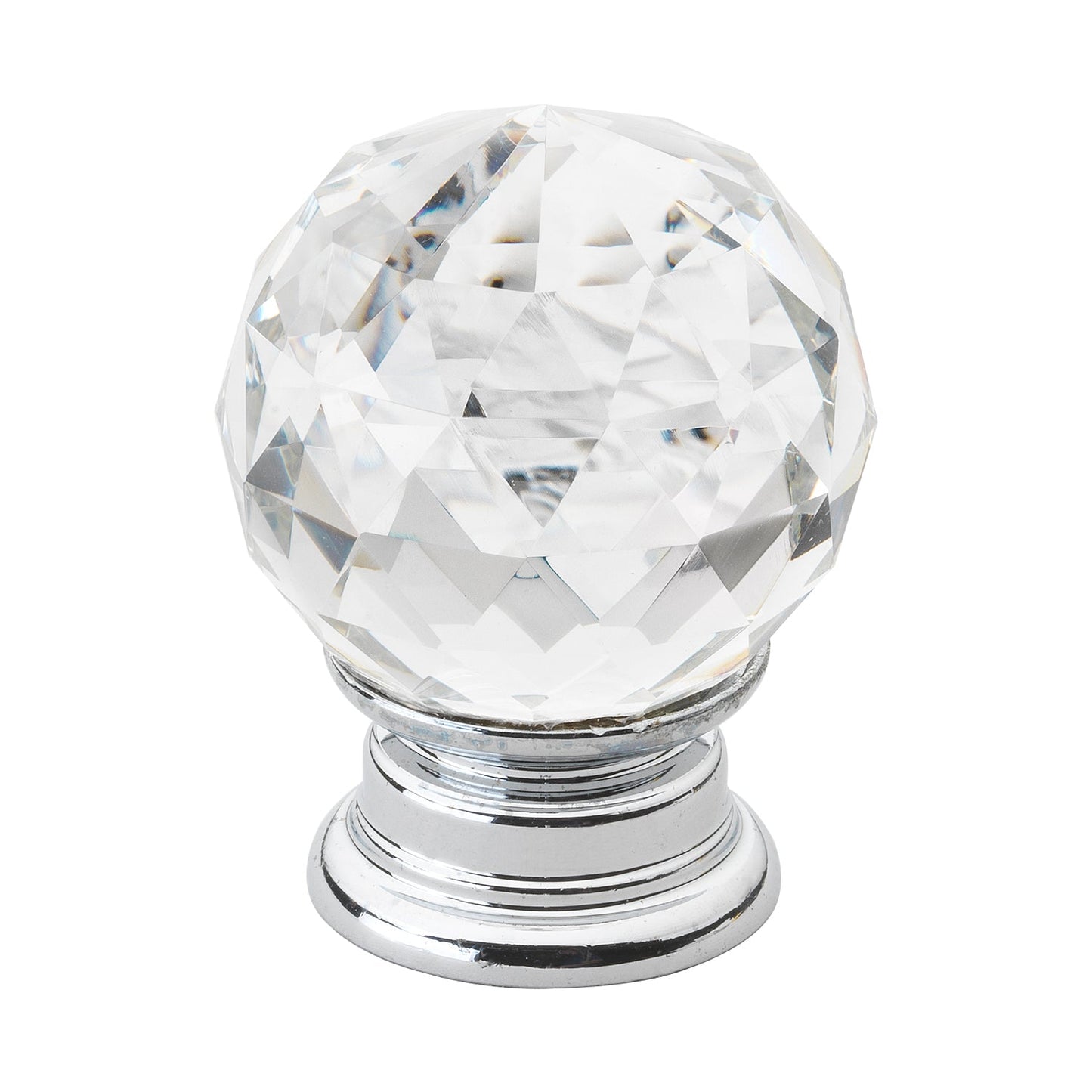 1 1/4" (32mm) Metal Base with Crystal Head Classic Cabinet Knob