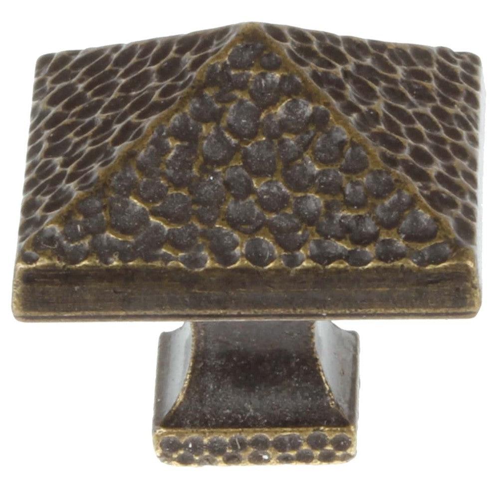 1 1/8" (28.5mm) Rustic Hammered Mission Style Cabinet Knob