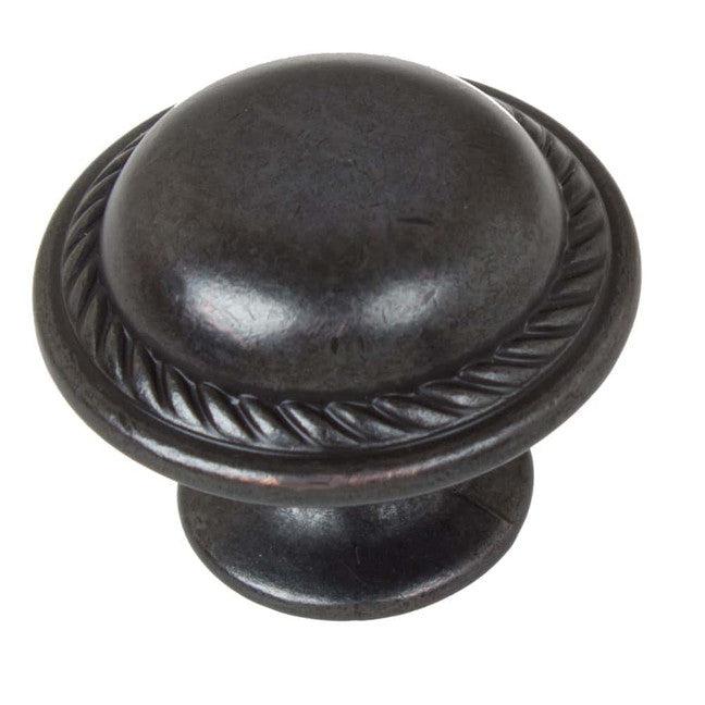 1 1/8" (28.5mm) Rustic Round Rope Cabinet Knob
