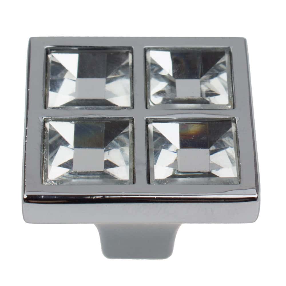 1" (25mm) Classic Square Crystal Cabinet Knob