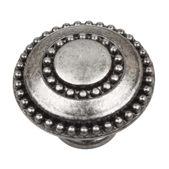 1 3/8" (35mm) Round Double Ring Beaded Cabinet Knob