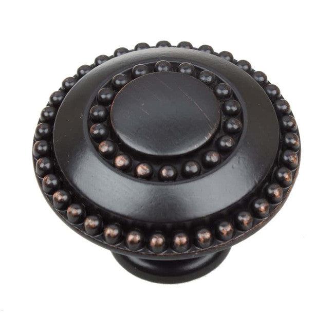 1 3/8" (35mm) Round Double Ring Beaded Cabinet Knob
