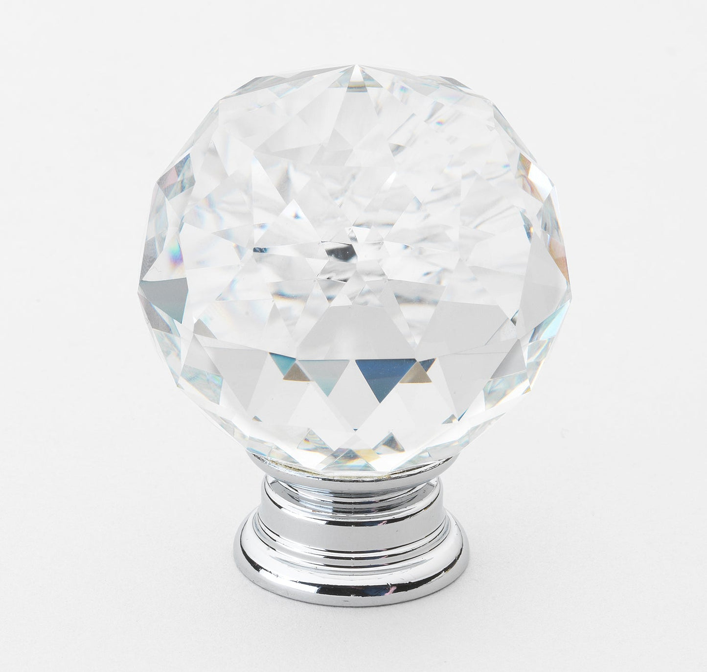 1 5/8" (41mm) Metal Base with Crystal Head Classic Cabinet Knob