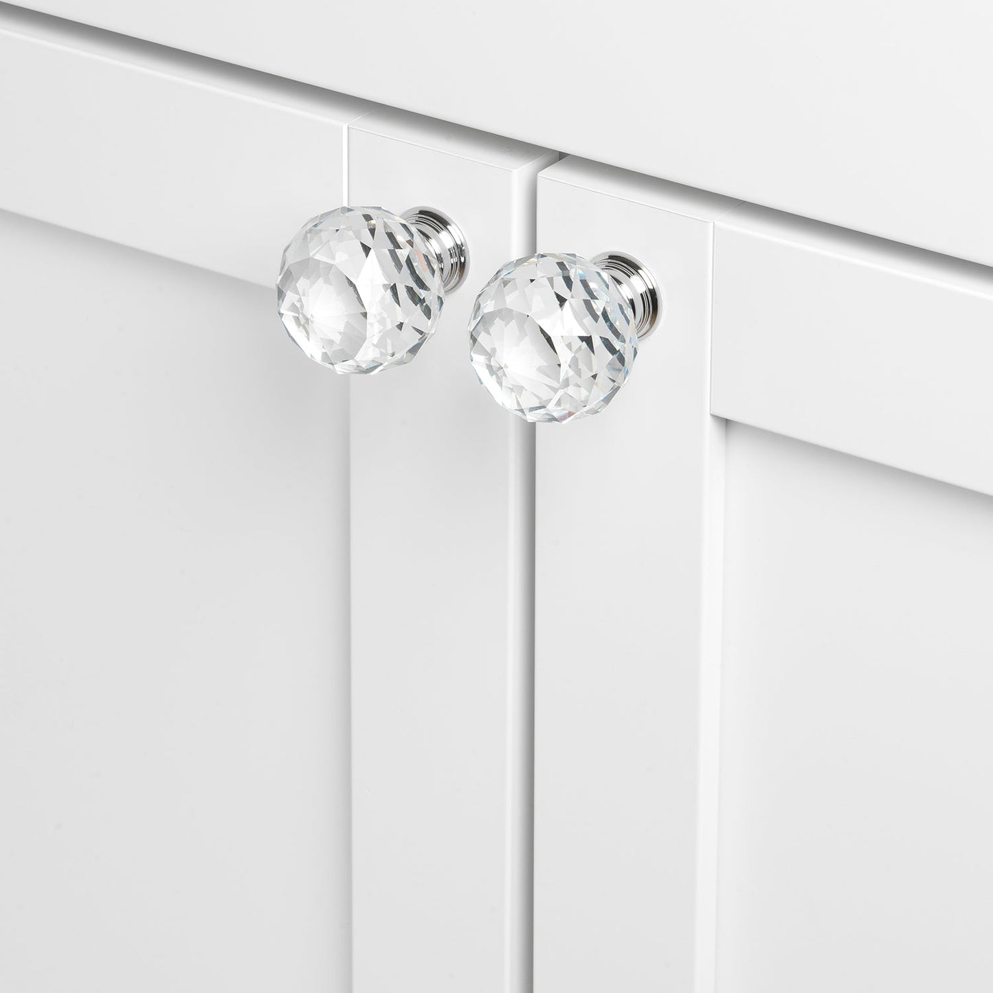 1 5/8" (41mm) Metal Base with Crystal Head Classic Cabinet Knob