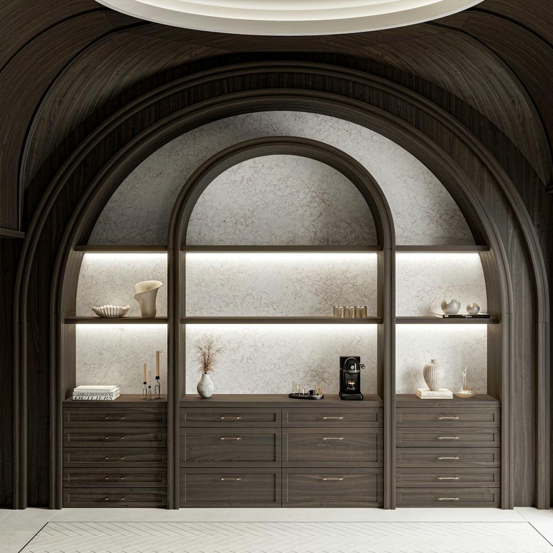 Cosentino Silestone Le Chic Collection Riviére Rose 128" x 62" Polished Quartz Slab