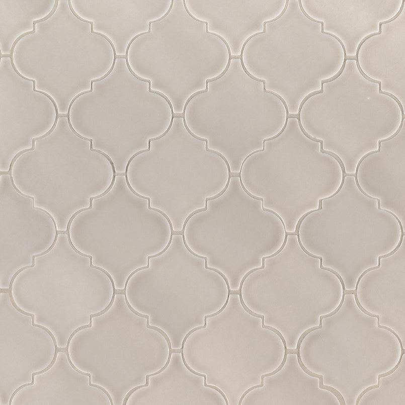 MSI Portico Pearl Arabesque 13" x 13" Glazed Ceramic Mosaic Tile