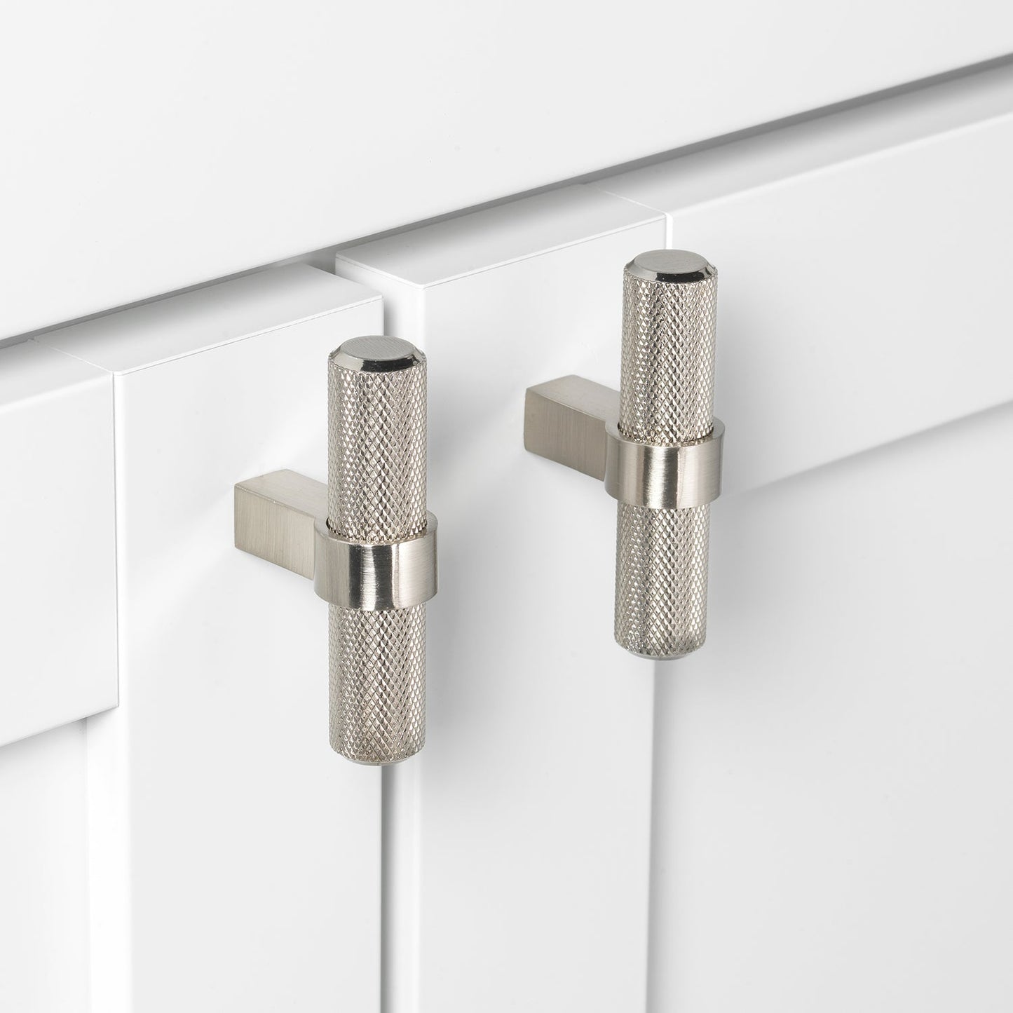 2 1/4" (57mm) Knurled European Steel Cabinet T-Knob