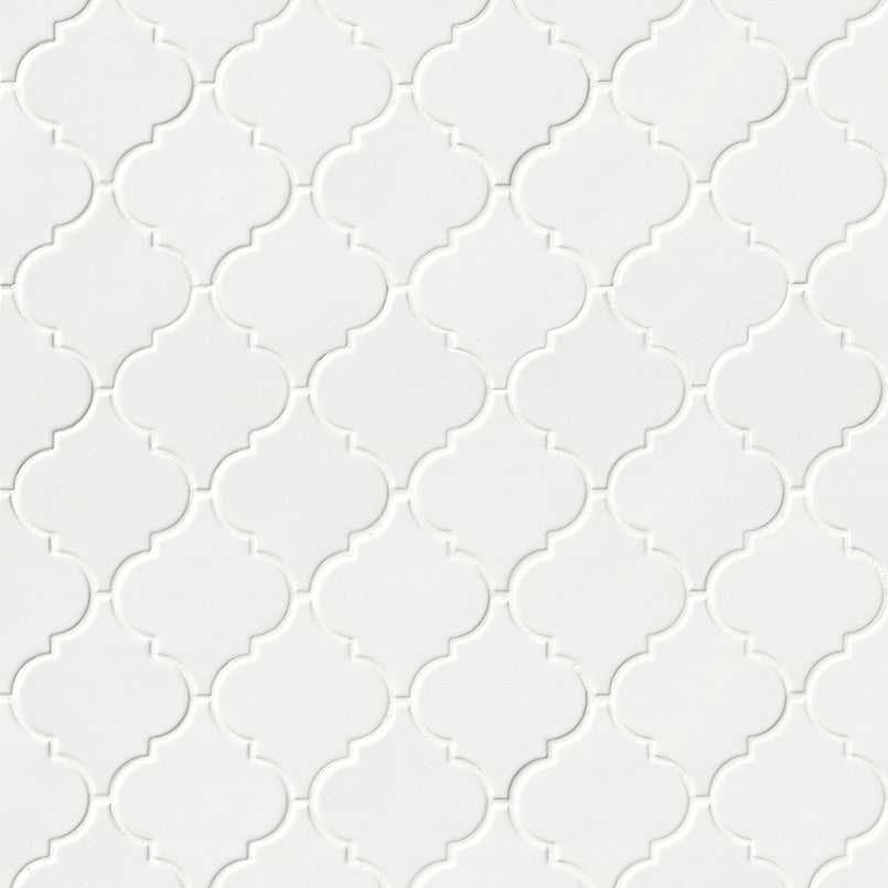 MSI Whisper White 13" x 13" Glossy Ceramic Mosaic Tile