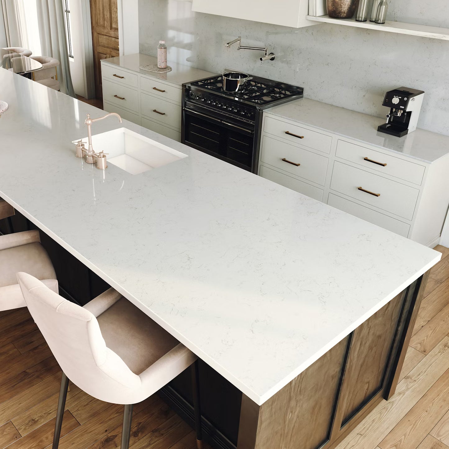 Cosentino Silestone Nebula Collection Miami Oro 128" x 62" Polished Quartz Slab