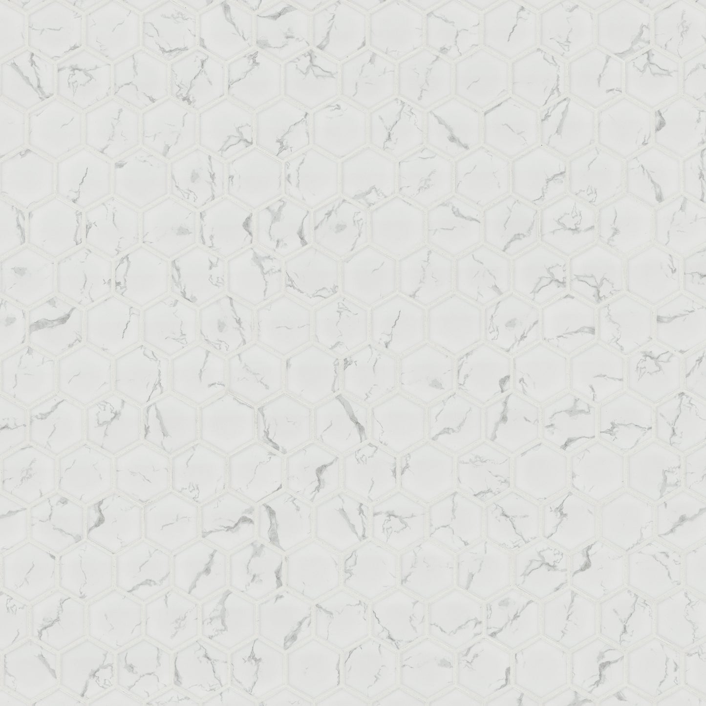 MSI Carrara Hexagon (2" Pieces) 12" x 12" Matte Porcelain Mosaic Tile