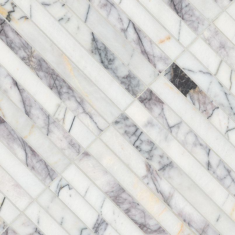 MSI Scollopini Lilac Pattern 11.5" x 11.75" Honed Marble Mosaic Tile