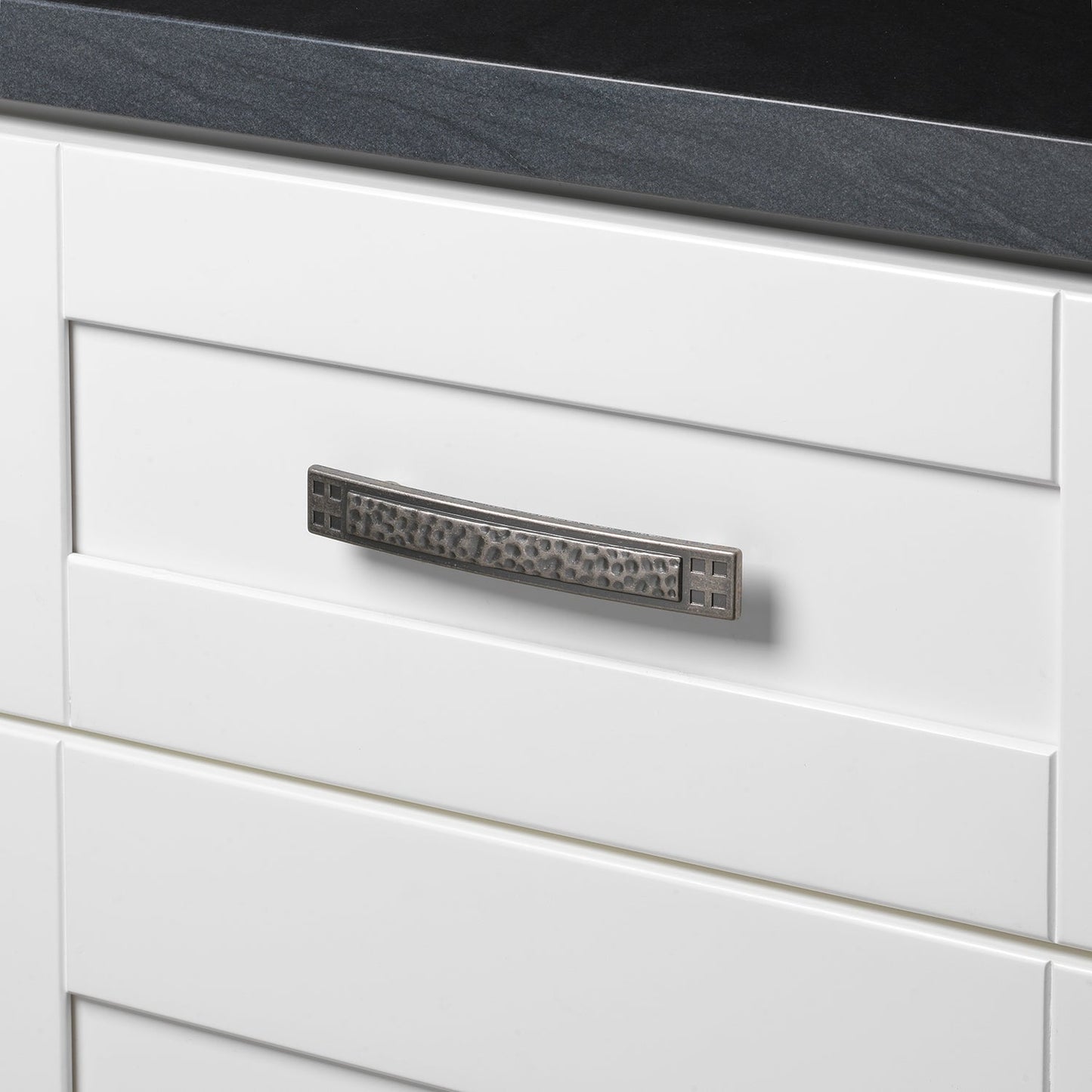 3 3/4" (96mm) Center to Center Hammered Mission Style Pull Cabinet Handle