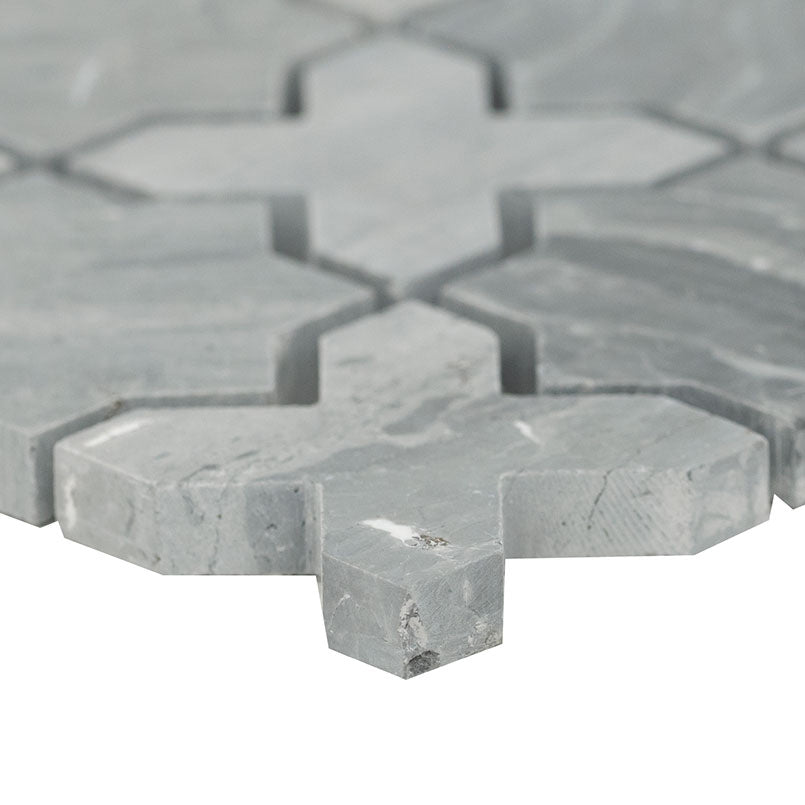 MSI Montague Blue Oak Pattern 11.75" x 12" Matte Marble Mosaic Tile