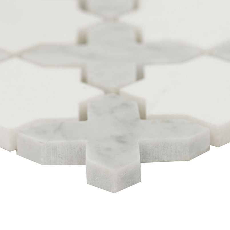 MSI Vera Anne Pattern 11.75" x 12" Polished Marble Mosaic Tile