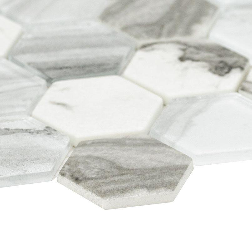 MSI Esperanza Hexagon (2" Pieces) 11.75" x 12" Matte Glass Mosaic Tile