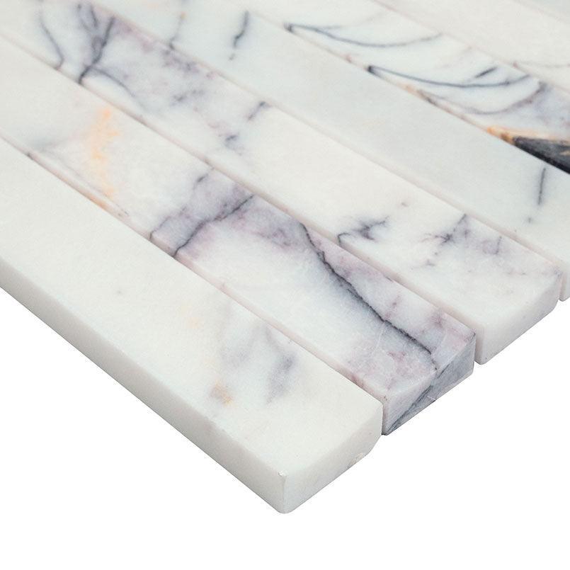 MSI Scollopini Lilac Pattern 11.5" x 11.75" Honed Marble Mosaic Tile