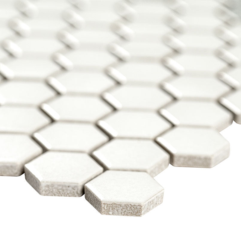 MSI White And Gray Mod Petal Pattern 11.75" x 12" Matte Porcelain Mosaic Tile