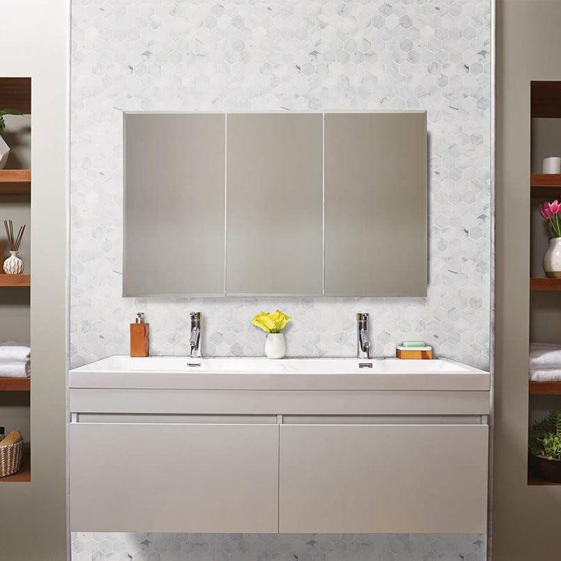 MSI Calacatta Cressa Hexagon (2" Pieces) 11.75" x 12" Honed Marble Mosaic Tile