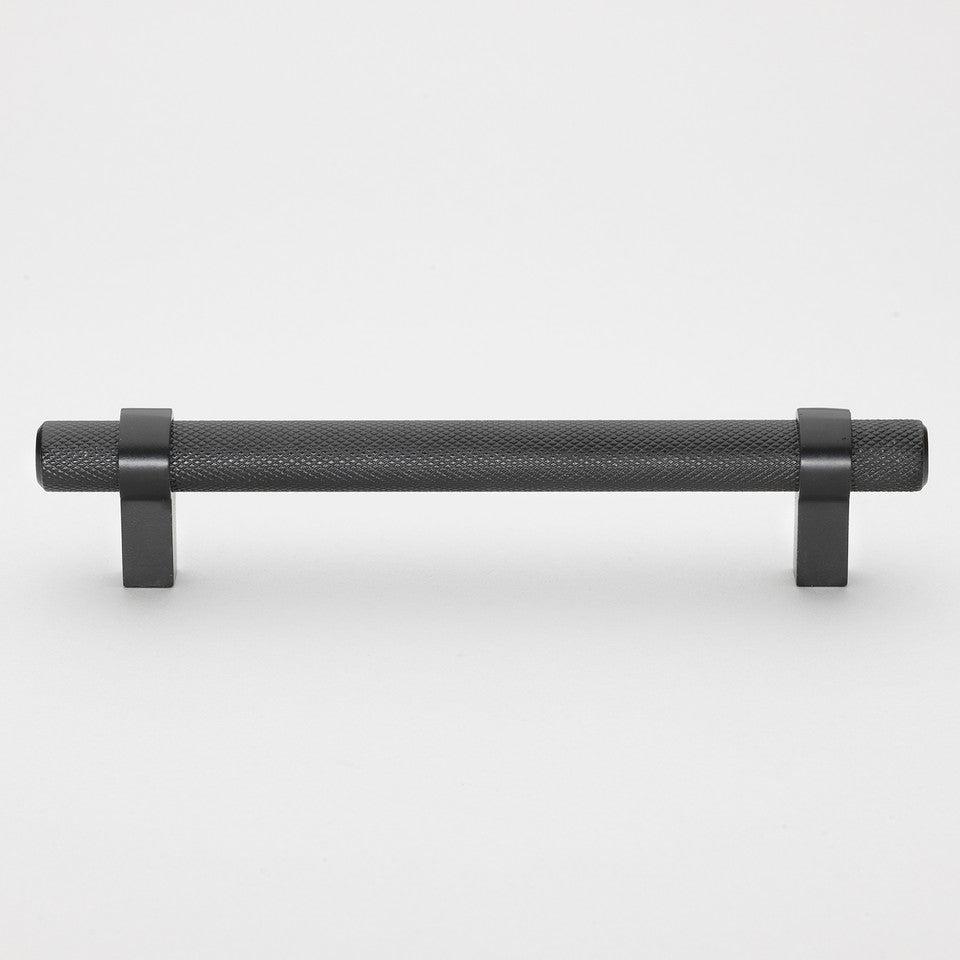 5 1/16" (128mm) Center to Center Knurled European Solid Steel Bar Pull Cabinet Handle