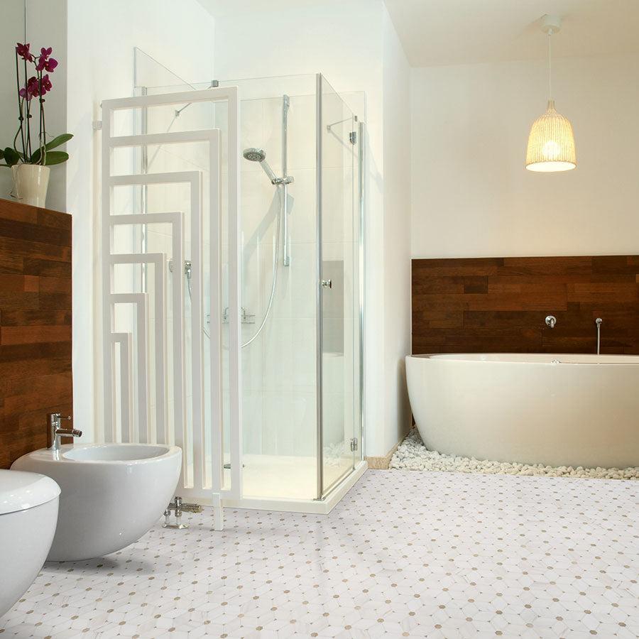 MSI Cecily Pattern 11.5" x 11.75" Polished Marble Mosaic Tile