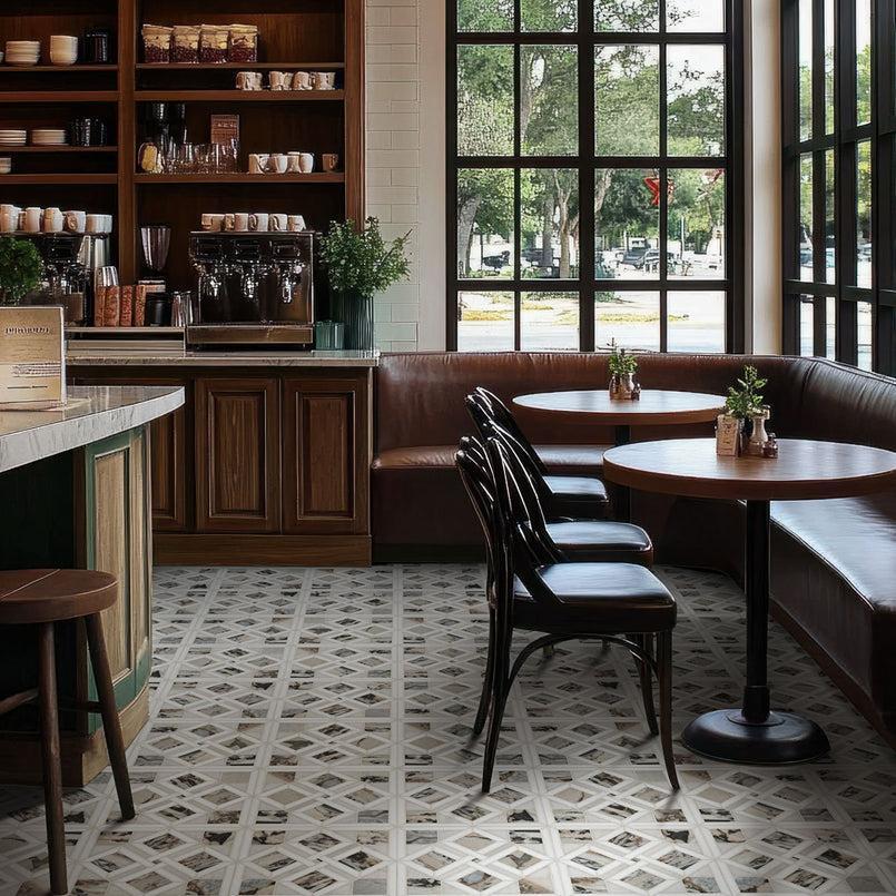 MSI Tessere Pattern 12" x 12" Polished Marble Mosaic Tile