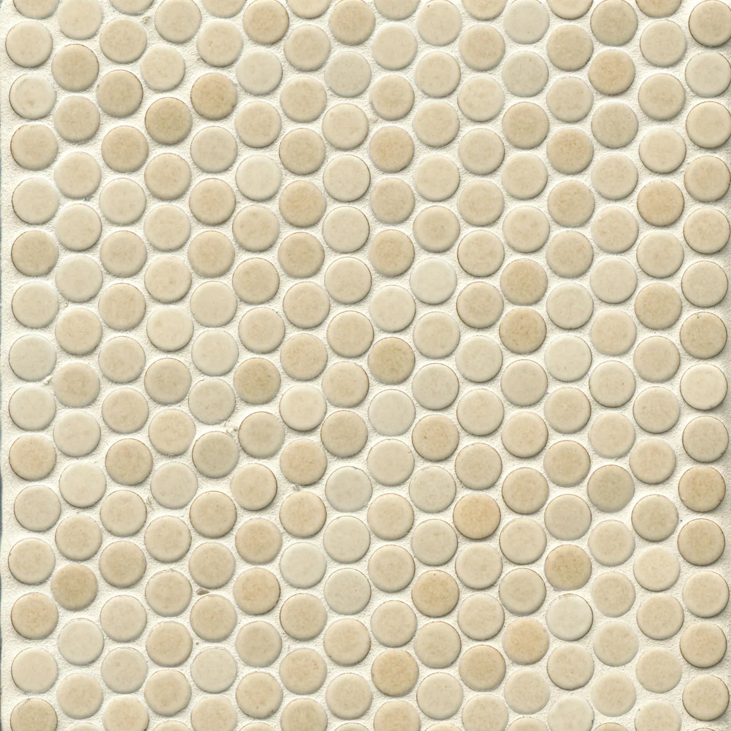 Bedrosians 360 Collection Beige (3/4" x 3/4" Pieces) 12" x 12" Matte Porcelain Mosaic Tile