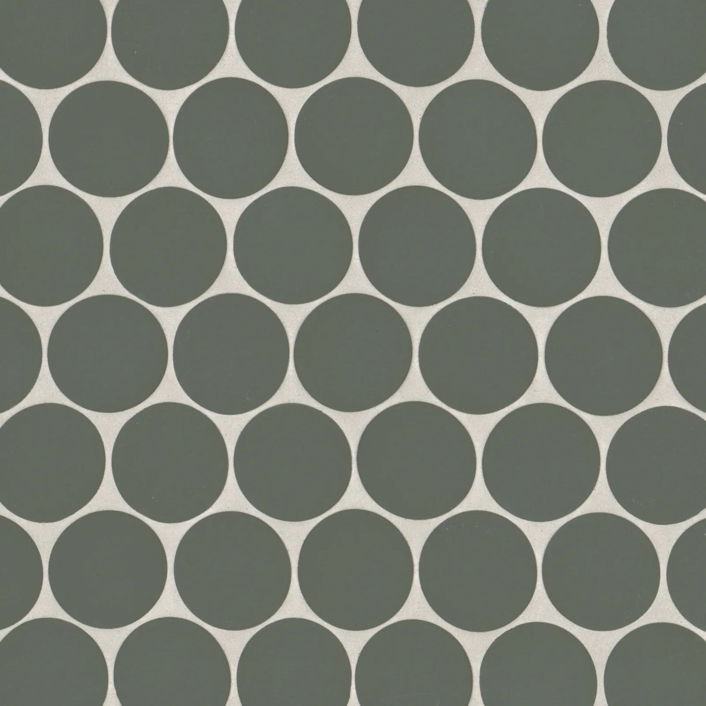 Bedrosians Makoto Collection Midori Green (2" Pieces) 10" x 10" Matte Porcelain Mosaic Tile
