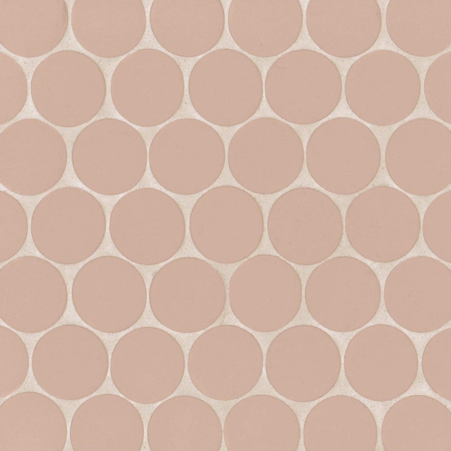 Bedrosians Makoto Collection Momoiro Blush (2" Pieces) 10" x 10" Matte Porcelain Mosaic Tile