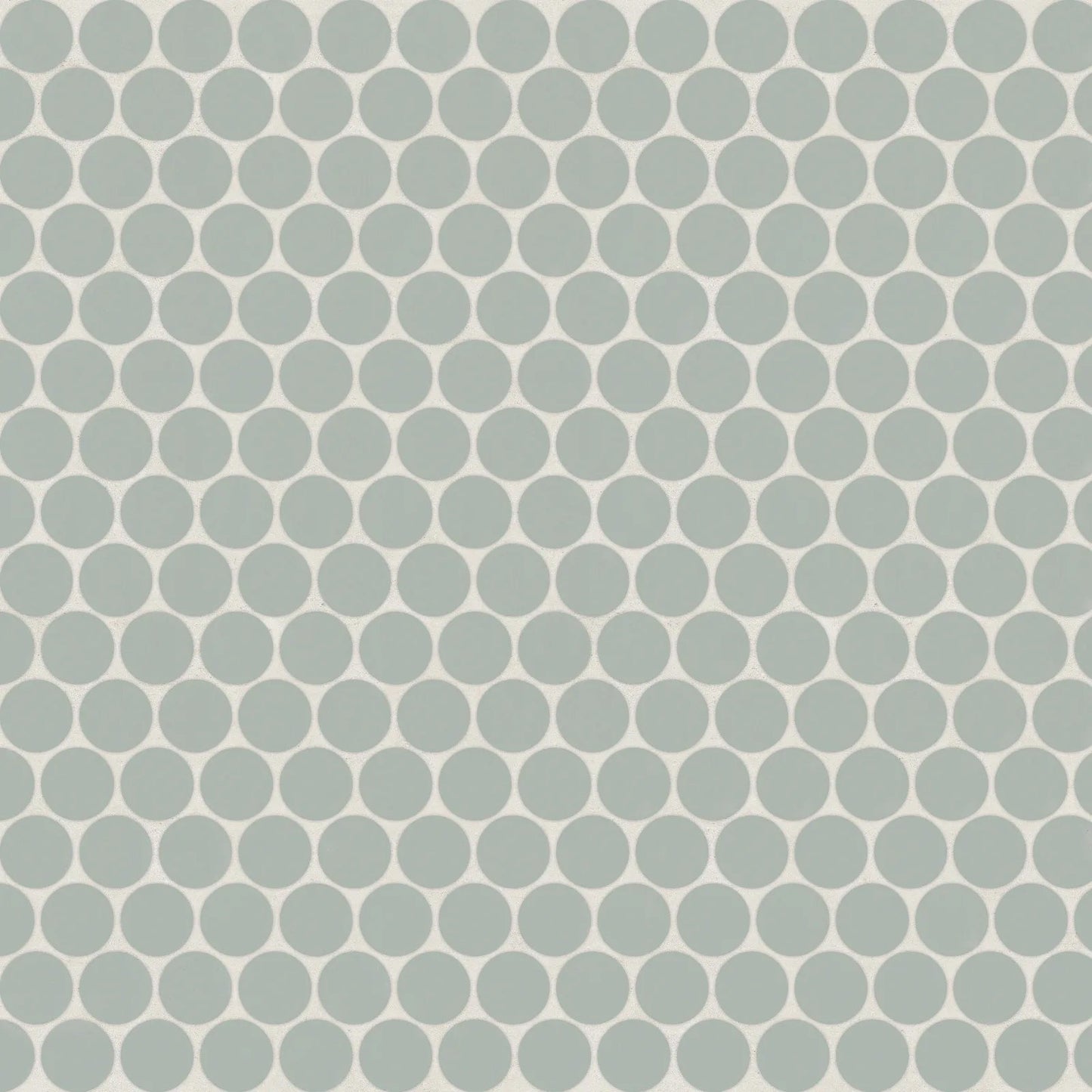 Bedrosians Marin Collection Aloe Green Penny Round (3/4" Pieces) 11.5" x 12.5" Matte Porcelain Mosaic Tile