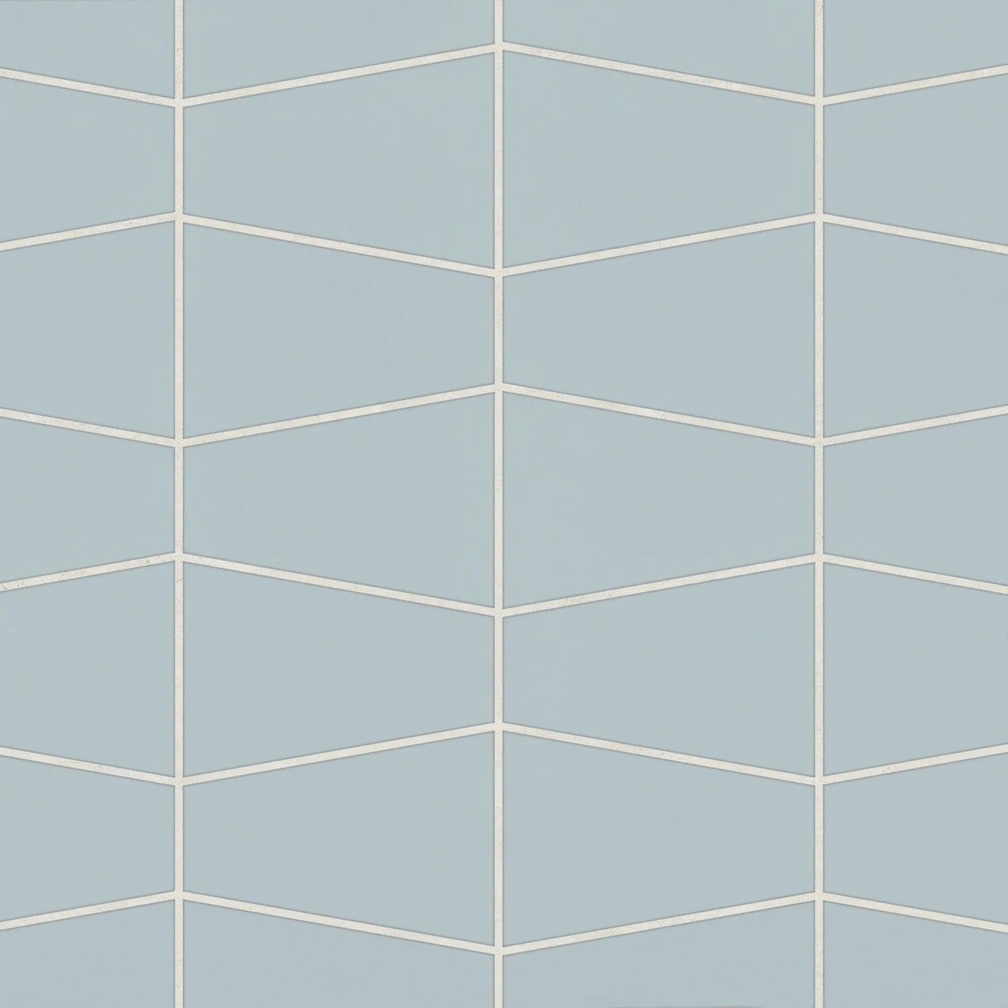 Bedrosians Marin Collection Misty Blue Trapezoid 8.25" x 13" Matte Porcelain Mosaic Tile