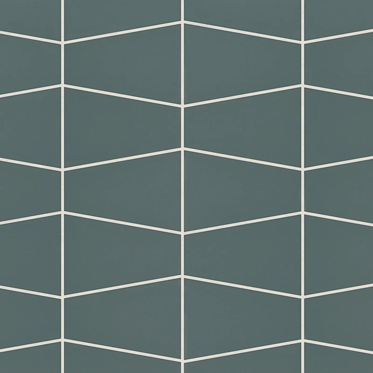 Bedrosians Marin Collection Ocean Teal Trapezoid 8.25" x 13" Matte Porcelain Mosaic Tile